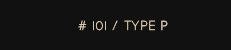 # 101 / type P